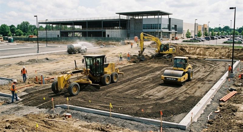 Parking Lot Excavation in Roswell, GA