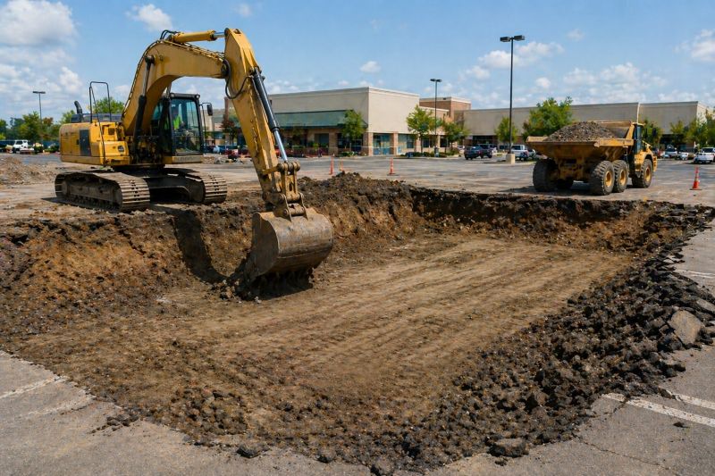 Parking Lot Excavation in Davis County, UT
